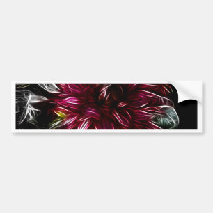Crimson Flower Bumper Sticker