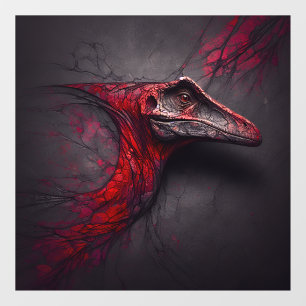 Crimson Fossil Unearthed Window Cling