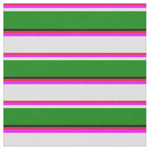 Crimson, Fuchsia, Lavender, Green, and Black Fabric