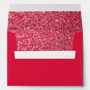 Crimson Glitter Envelopes