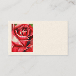 Crimson Glory Rose business cards by Sacha Grossel