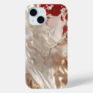 Crimson Gold Splash iPhone Case