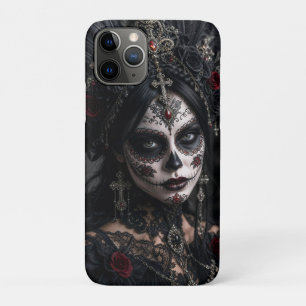Crimson Gothic Calavera – Black Rose Case-Mate iPhone Case