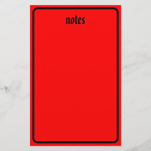 Crimson Gothic Film Stationery (Back)