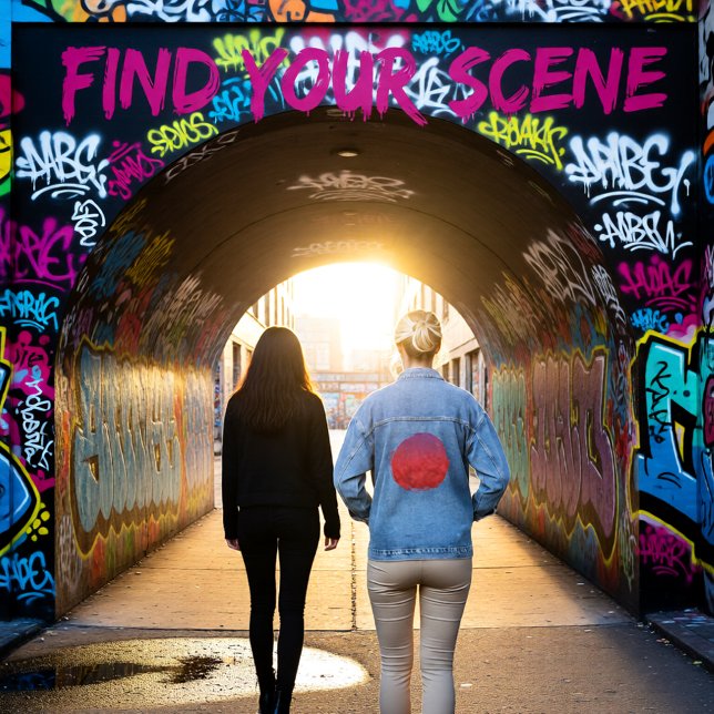 Crimson Haze at Dusk Denim Jacket (Creator Uploaded)