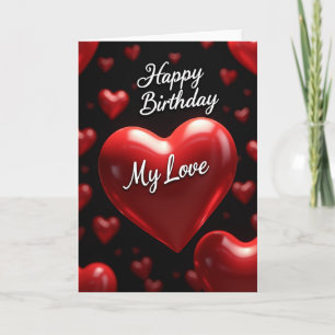 Crimson Heart Birthday Love Card