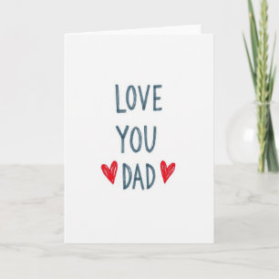 Crimson Heart Dad Love Card