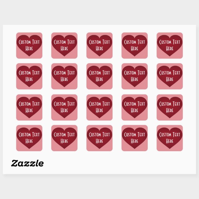 Crimson Heart  Square Sticker (Sheet)