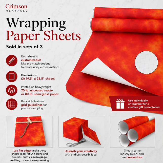 Crimson Heatfall Wrapping Paper Sheet (Creator Uploaded)