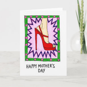 Crimson Heel Mothers Day Card