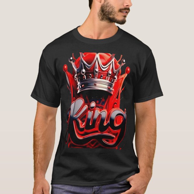 Crimson King Silver Crown - Urban Streetwear Editi T-Shirt (Front)