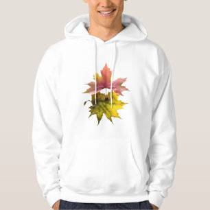 Crimson Leaves Autumn-Inspired Cosy Hooded Sweat Hoodie