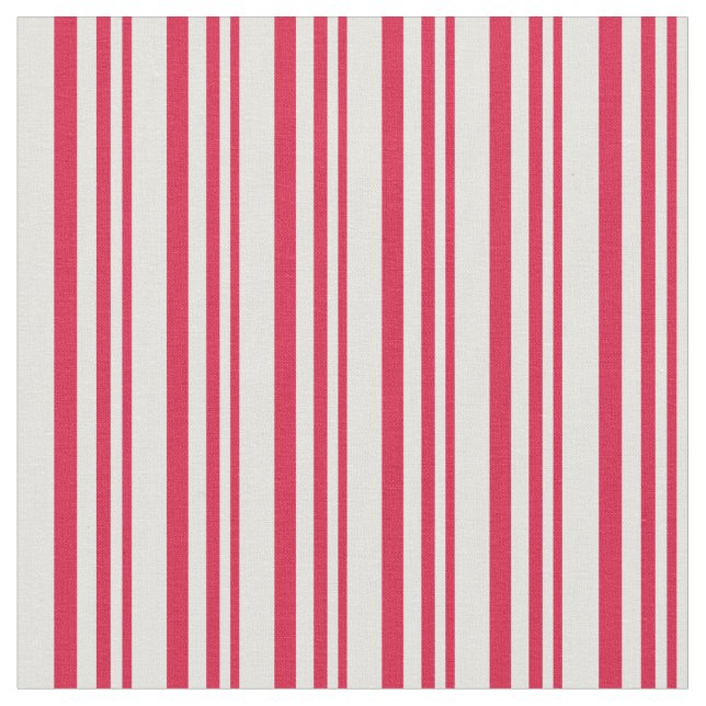 Crimson & Light Cyan Lines/Stripes Pattern Fabric (Close Up)