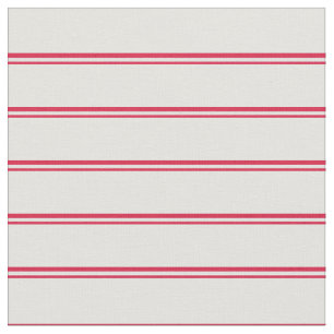 Crimson & Light Cyan Striped Pattern Fabric