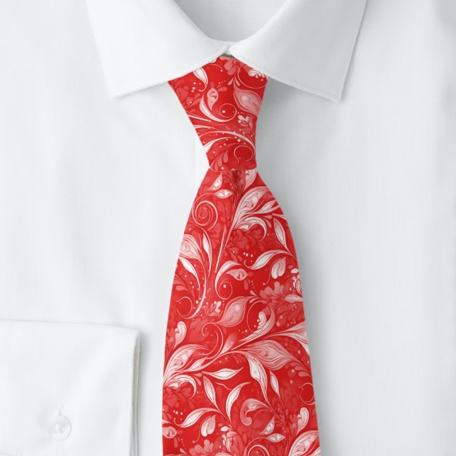 Crimson Luscious Botanical Tie (Creator Uploaded)