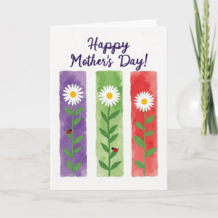 Crimson Mothers Day Daisy Card