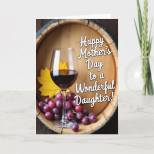 Crimson Mothers Day Wine Card