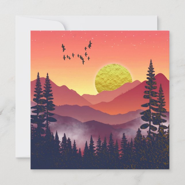 Crimson Mountains Landscape (Front)