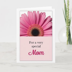Crimson Mum Script Mothers Day Card