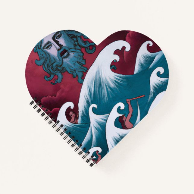 Crimson Neptune Oil Painting Notebook (Front)