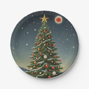 Crimson Noel Paper Plate