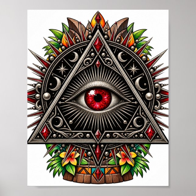 Crimson Obsidian Eye Poster (Front)