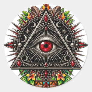 Crimson Obsidian Eye Sticker