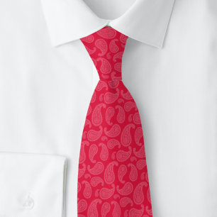 Crimson Paisley Tie