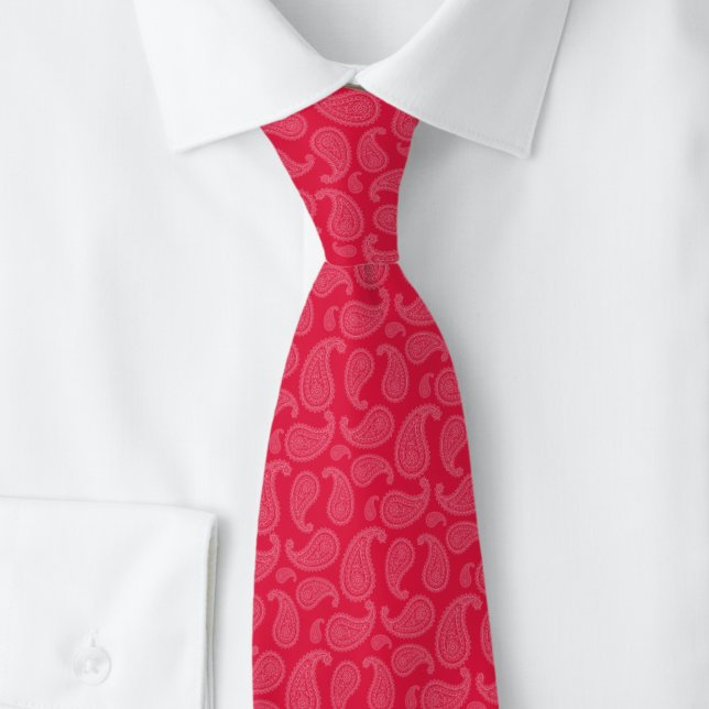 Crimson Paisley Tie (Creator Uploaded)