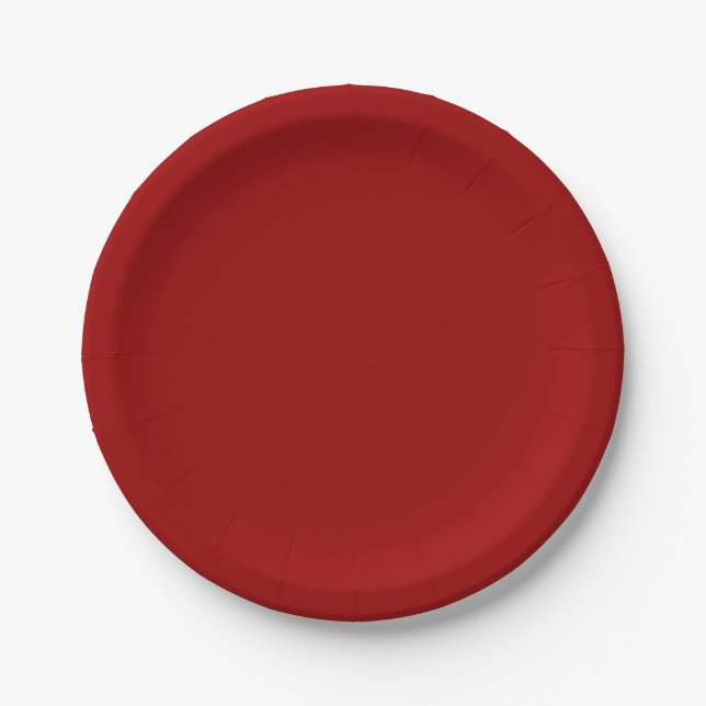 Crimson Paper Plates (Front)