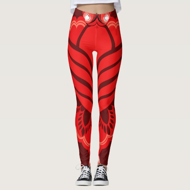 Crimson Passion Leggings (Front)