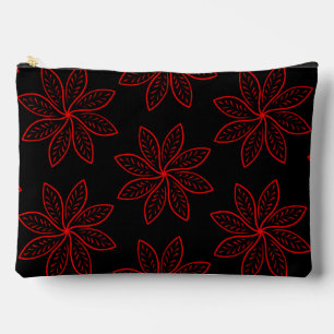Crimson Pattern on Black Accessory Pouch