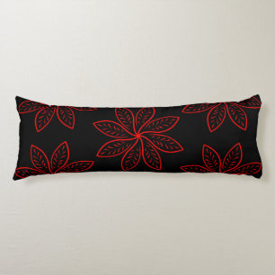 Crimson Pattern on Black Body Cushion