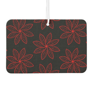 Crimson Pattern on Black Car Air Freshener