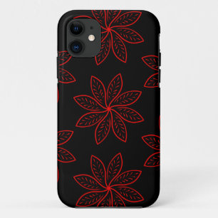 Crimson Pattern on Black  Case-Mate iPhone Case