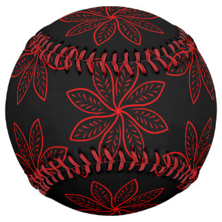 Crimson Pattern on Black Softball
