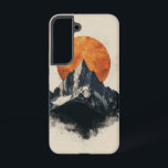 Crimson Peak Reflection Phone Case<br><div class="desc">A mystical mountain rises beneath a radiant sun,  mirrored by still waters—a bold nature scene full of depth and calm.</div>