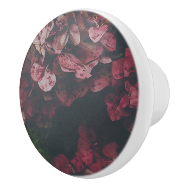 Crimson Petal Shadow Ceramic Knob (Right)