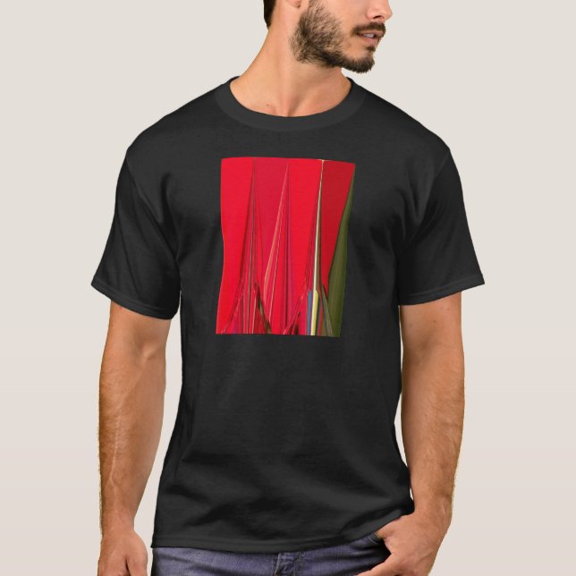 Crimson Petal Symphony: A Red Design Masterpiece T-Shirt (Front)