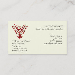 Crimson Phoenix Rising from Ashes Business Card