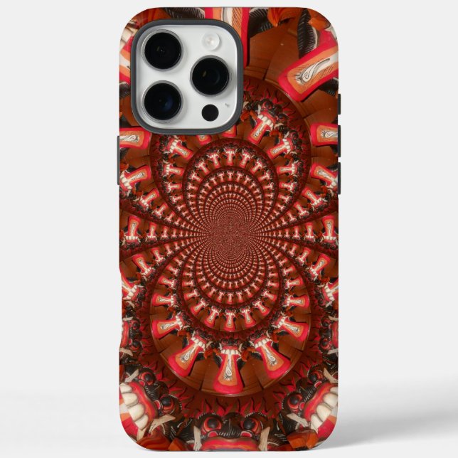 Crimson Pulse | Kaleidoscope Tongue Abstract Art   Case-Mate iPhone Case (Back)