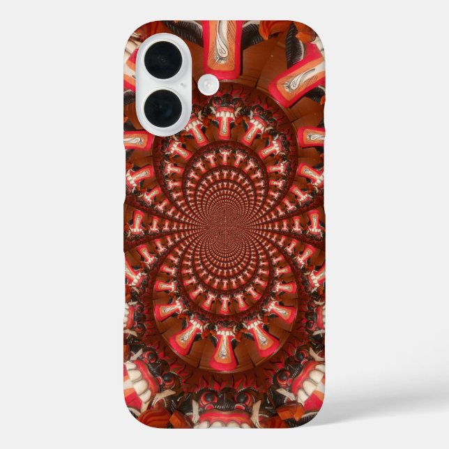 Crimson Pulse | Kaleidoscope Tongue Abstract Art   Case-Mate iPhone Case (Back)