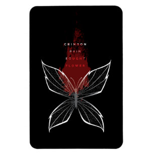 Crimson Rain Sought Flower Wraith Butterfly Magnet