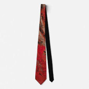 Crimson Red, A Gel Print Abstract Tie