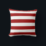Crimson Red and White Stripes Cushion<br><div class="desc">Crimson Red and White Stripes</div>