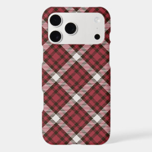 Crimson Red & Black Diagonal Plaid Pattern