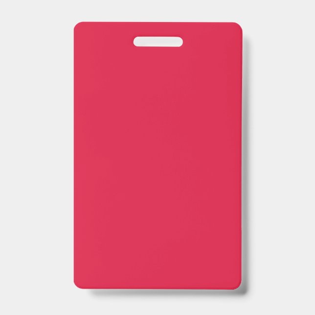 Crimson Red Custom Event Badge ID Badge (Front)