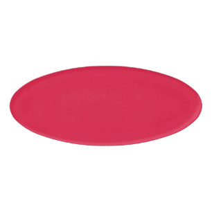 Crimson Red Custom Oval Name Tag