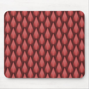 Crimson Red Dazzling Raindrops Mousepad