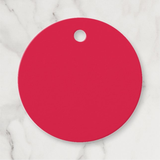 Crimson Red Favour Tag – Fully Customisable (Front)